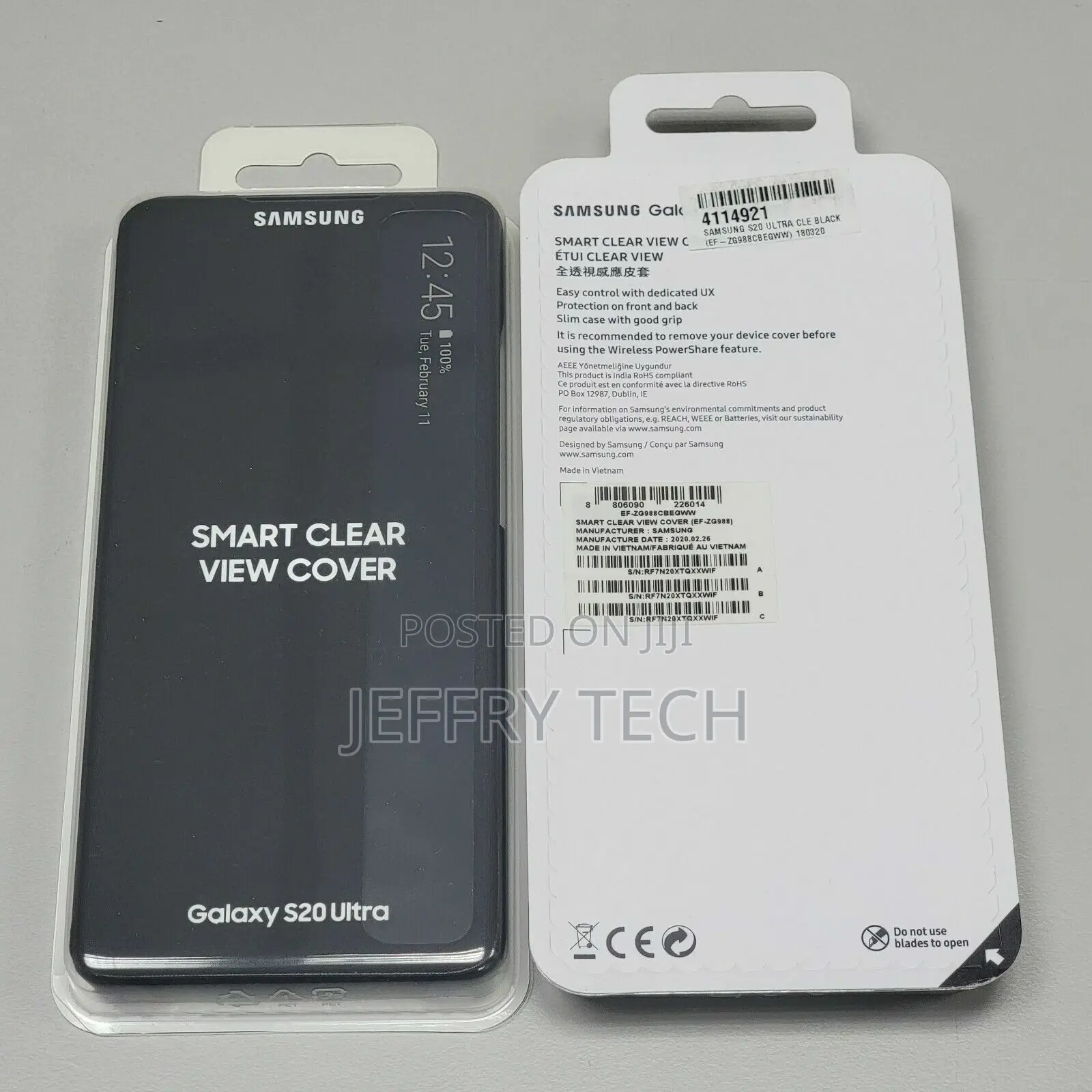 Samsung Galaxy S20 Ultra 5G Clear View Flip Cover Case EF-ZG