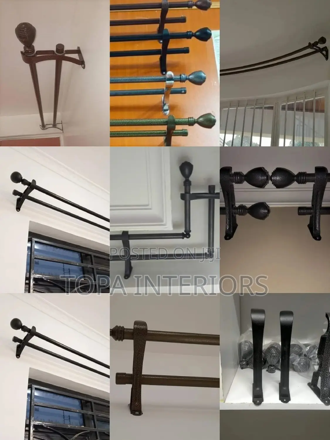 Window Jua Kali Curtain Rods Powder Coated Jua Kali Rods