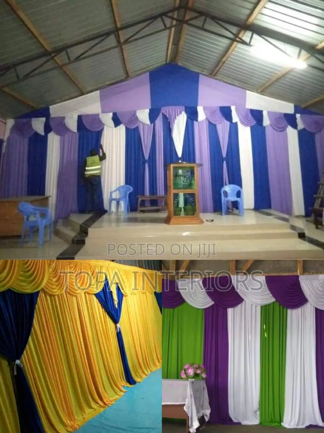 Church Wall Decor Curtains Per Metre Inclusive of Stitching