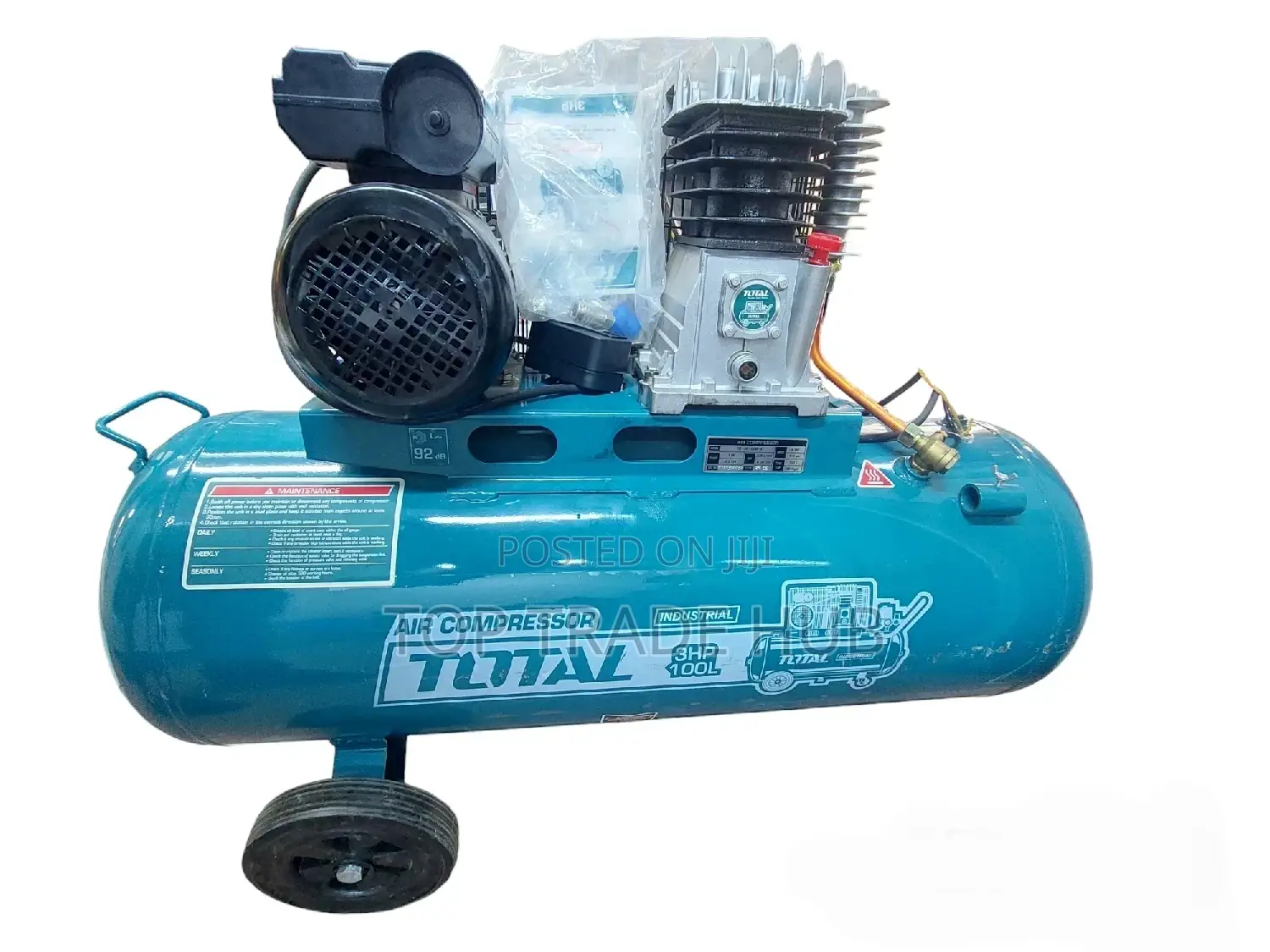 Total Electric Air Compressor 3 HP 100 Lts