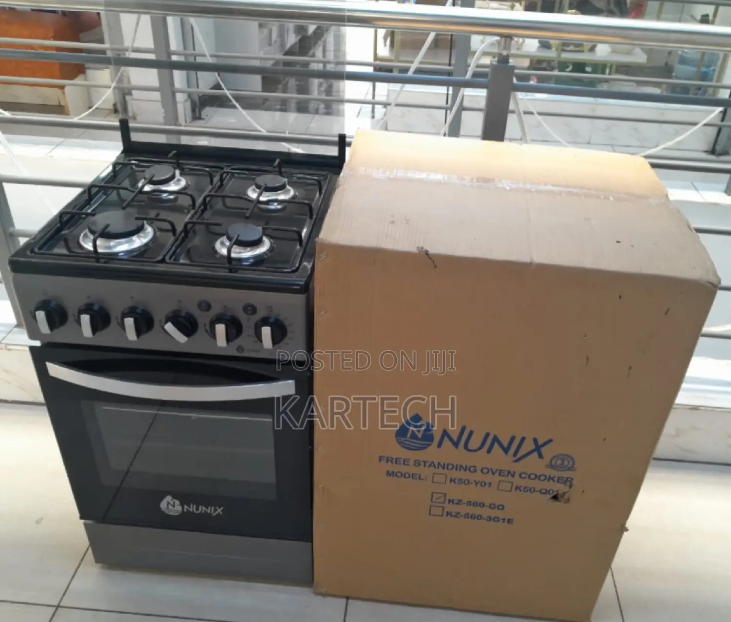 Free Standing Nunix 4 Gas Burner Cooker With Oven