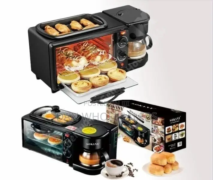 Sokany 3 in 1 Breakfast Maker ;Coffee Maker, Toaster Oven