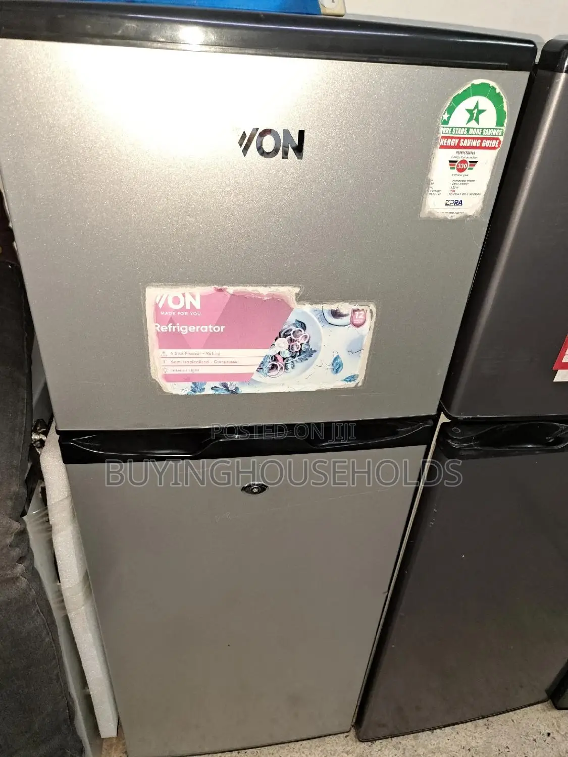 Von 128L Two Door Fridge