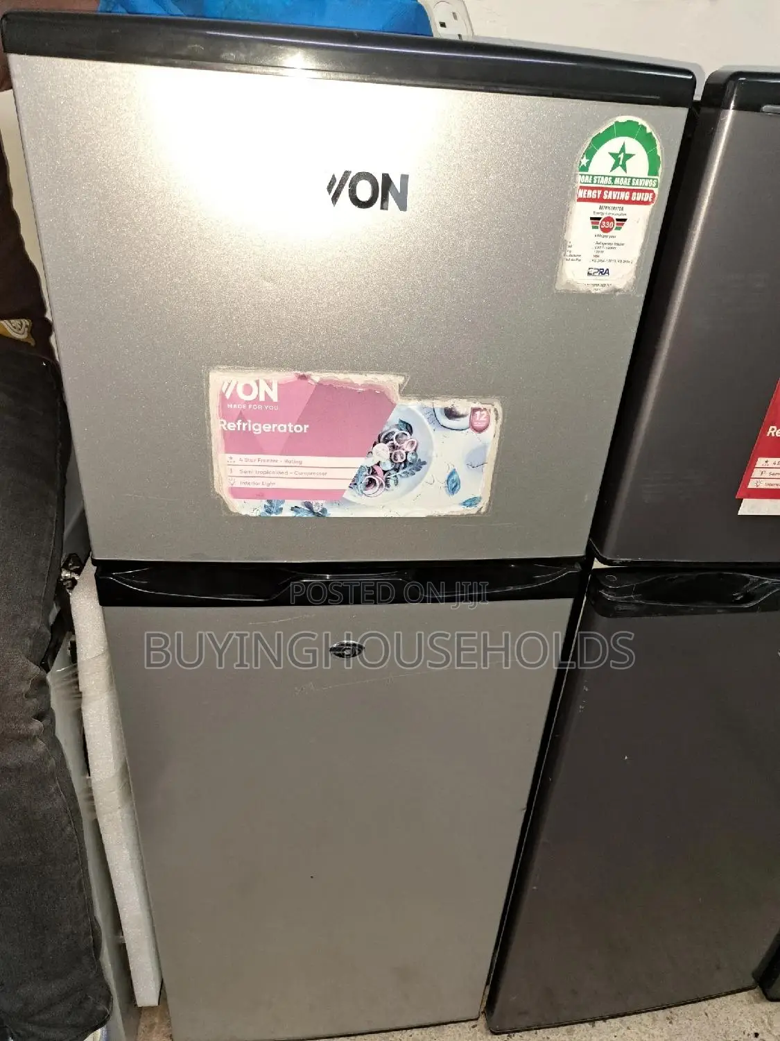 Von 128L Two Door Fridge