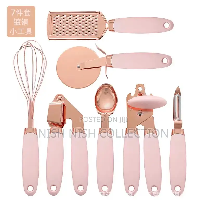 High Quality 7pcs Kitchen Gadget Set With Copper Plated