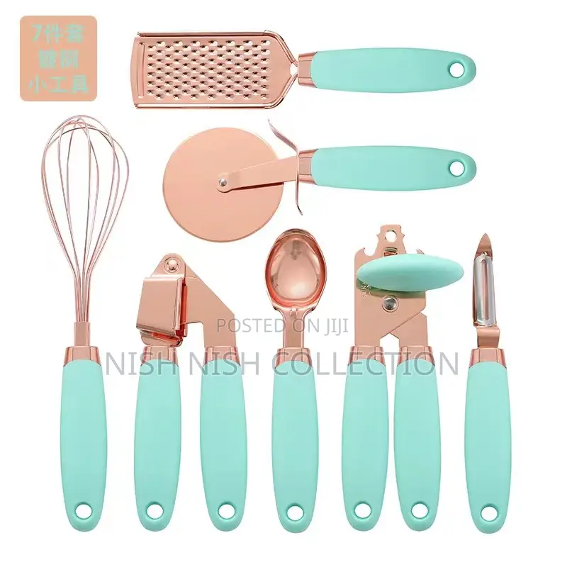 High Quality 7pcs Kitchen Gadget Set With Copper Plated