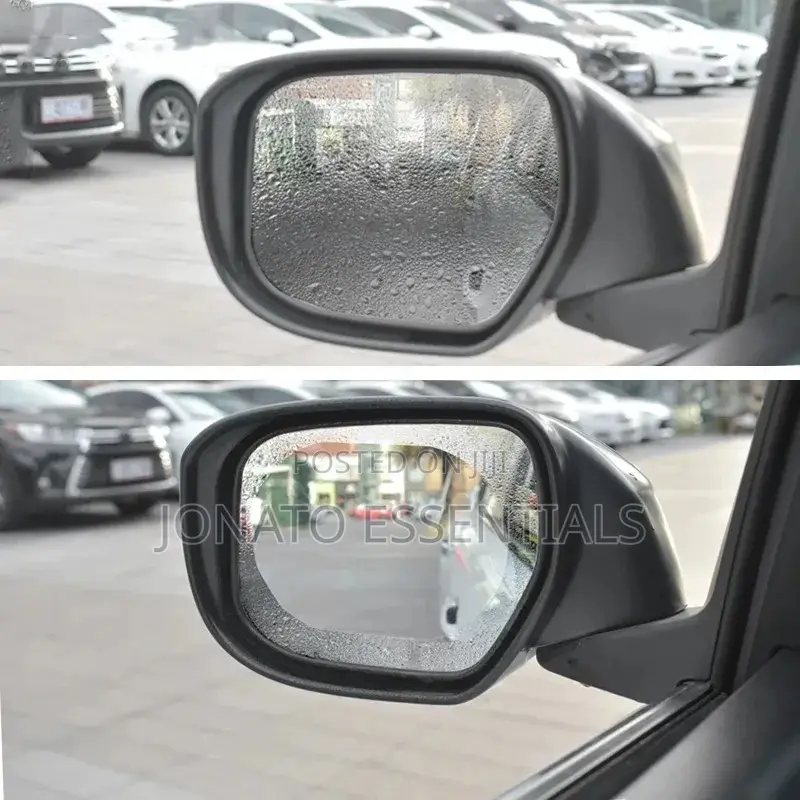 2pc Car Rearview Mirror Rainproof Film Set