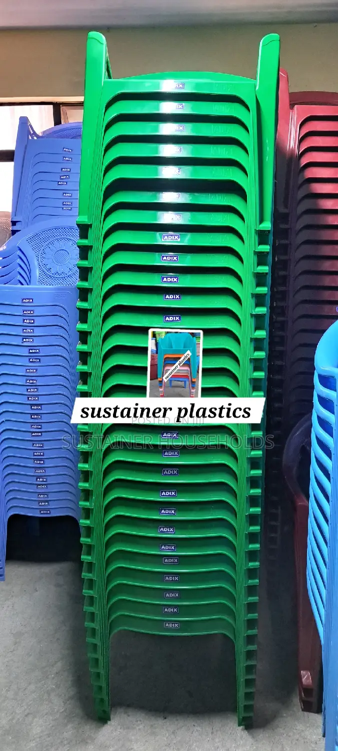 Safcom Green Adix Plastic Chairs With Armrest