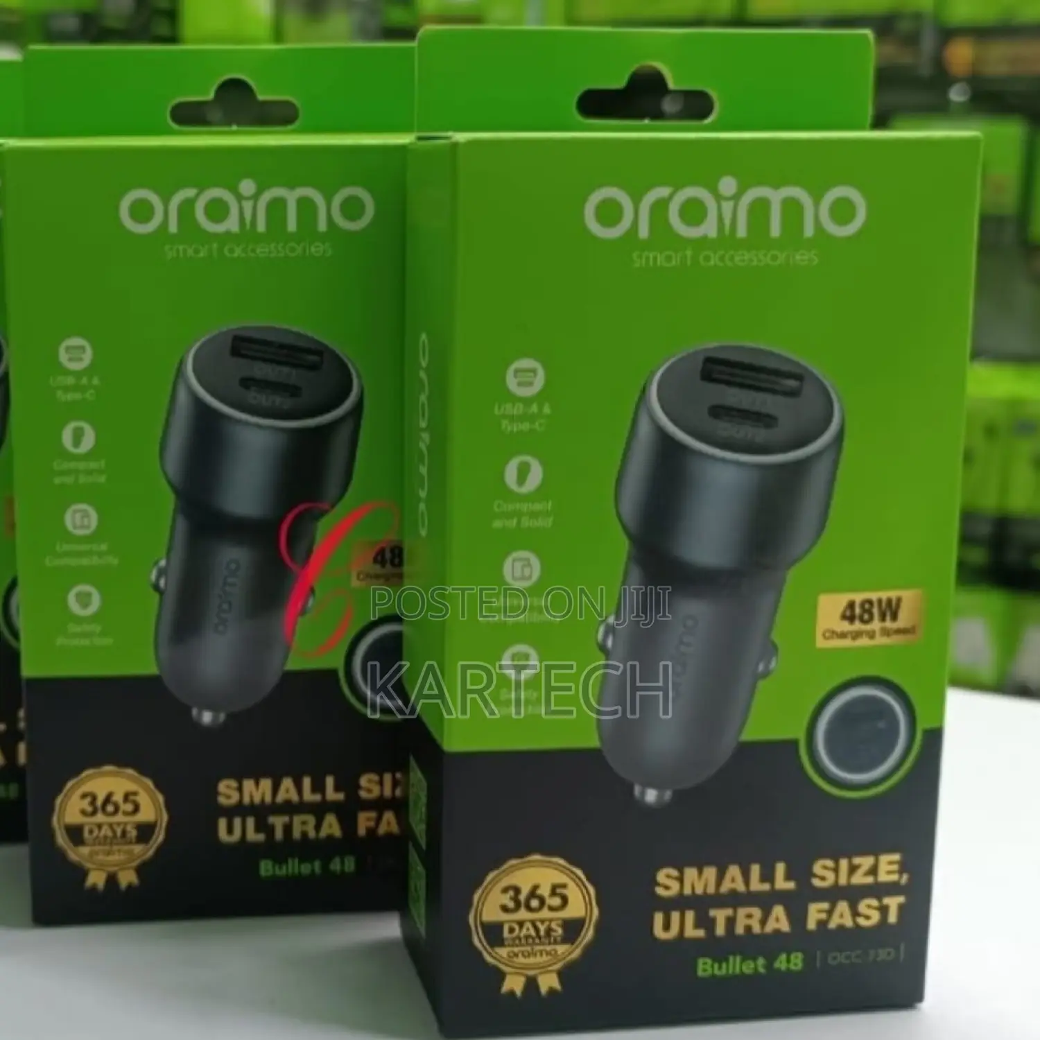 Oraimo Bullet OCC-73D 48W Ultra Fast Car Charger