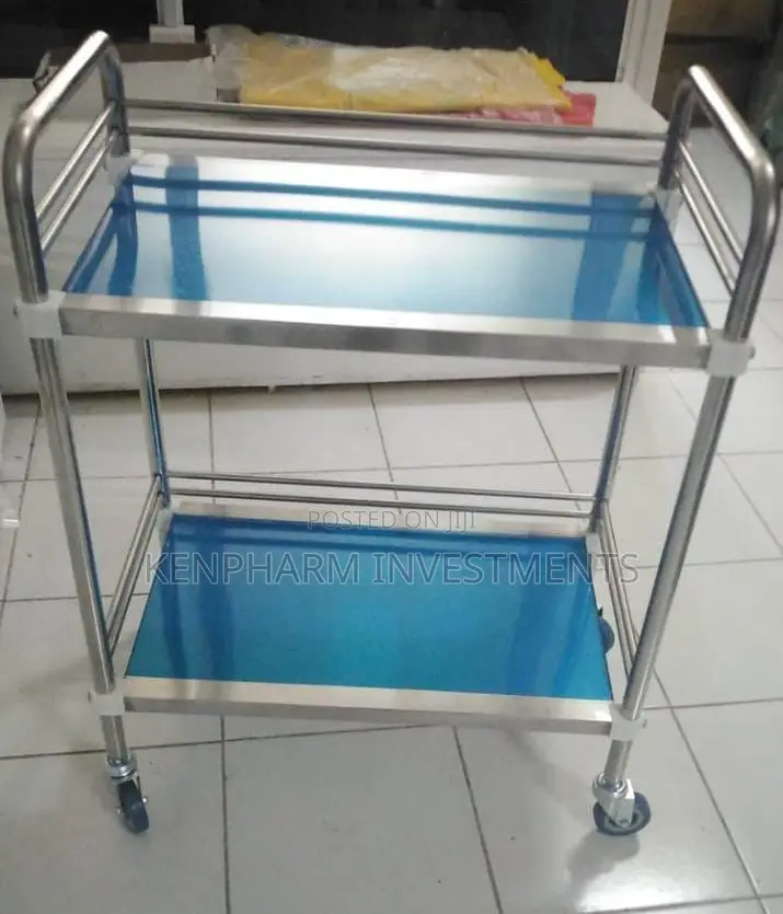 2 Shelves Hospital Trolley