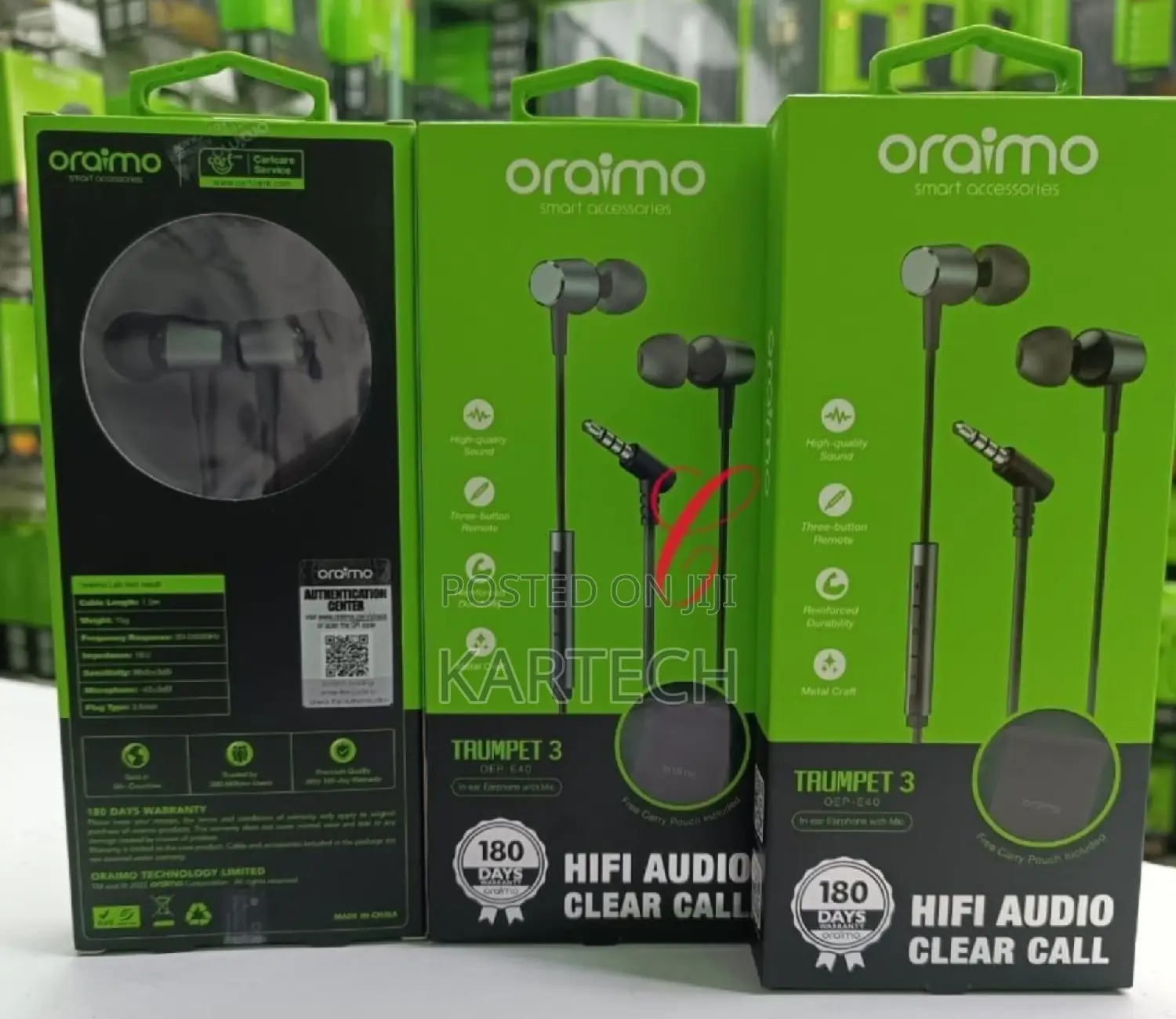 Oraimo Trumpet 3 E40 Hi-Fi Audio Clear Calls Earphones