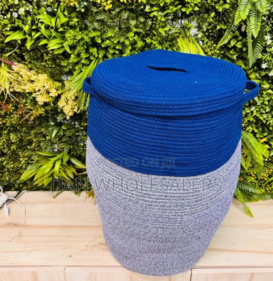 Cotton Rope Basket With Lid