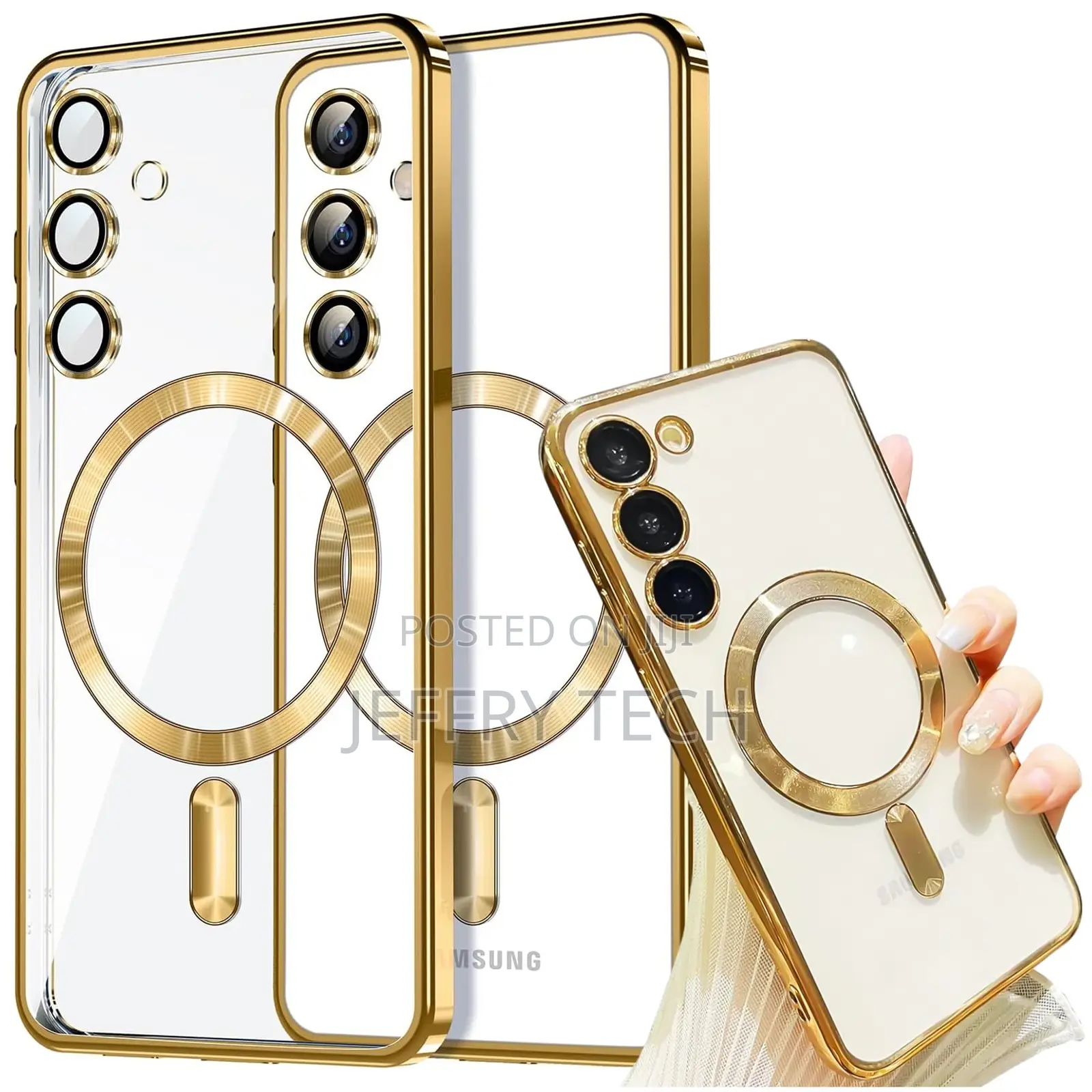 Case for Samsung Galaxy S24 Plus Mag Safe Glamor Case Ring H