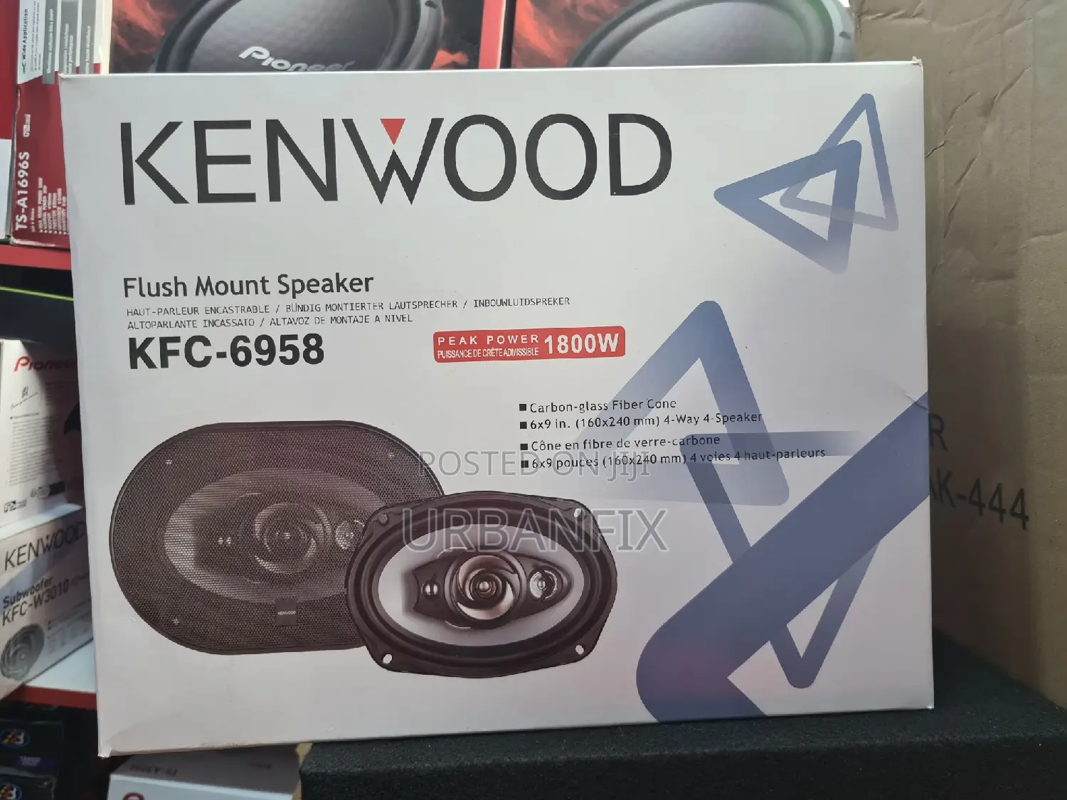Kenwood 1800 Watts 6 by 9 Oval Midrange Speakers