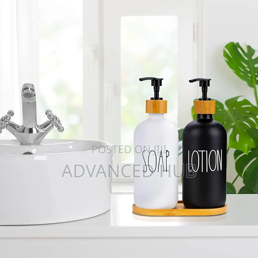 3 In1 -Hands,Dishes - Soap,Lotion Refillable Ceramic Set
