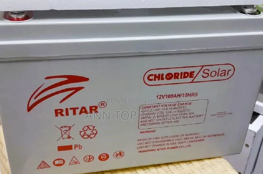 Ritar Chloride Solar Battery 100ah 12v
