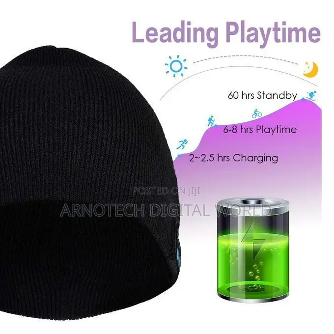 Bluetooth V5.0 Beanie Hats,Hand Free Wireless Headphone