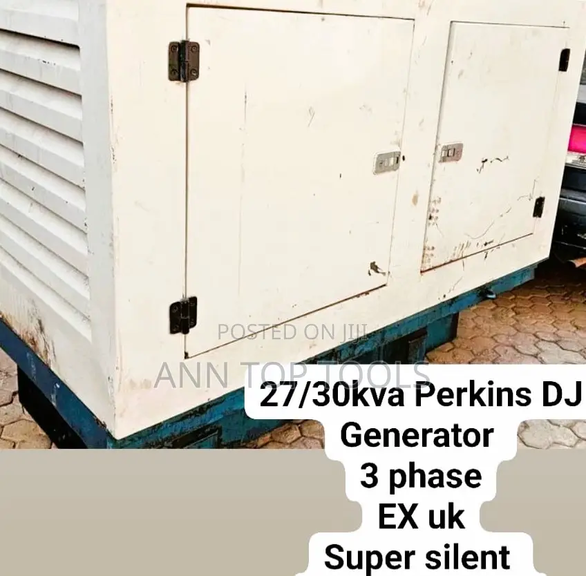 Perkins Generator 30kva 3phase Ex Uk Super Silent