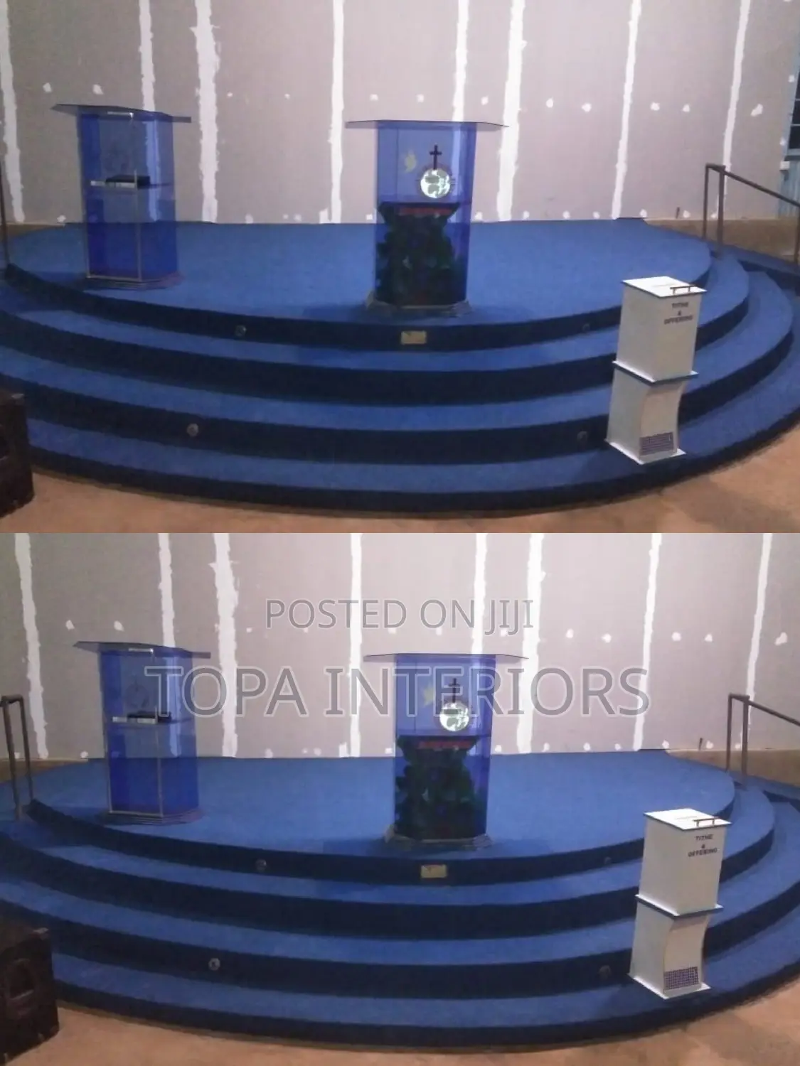 Navy Blue Church Decor Altar Floor Wall to Wall Carpets