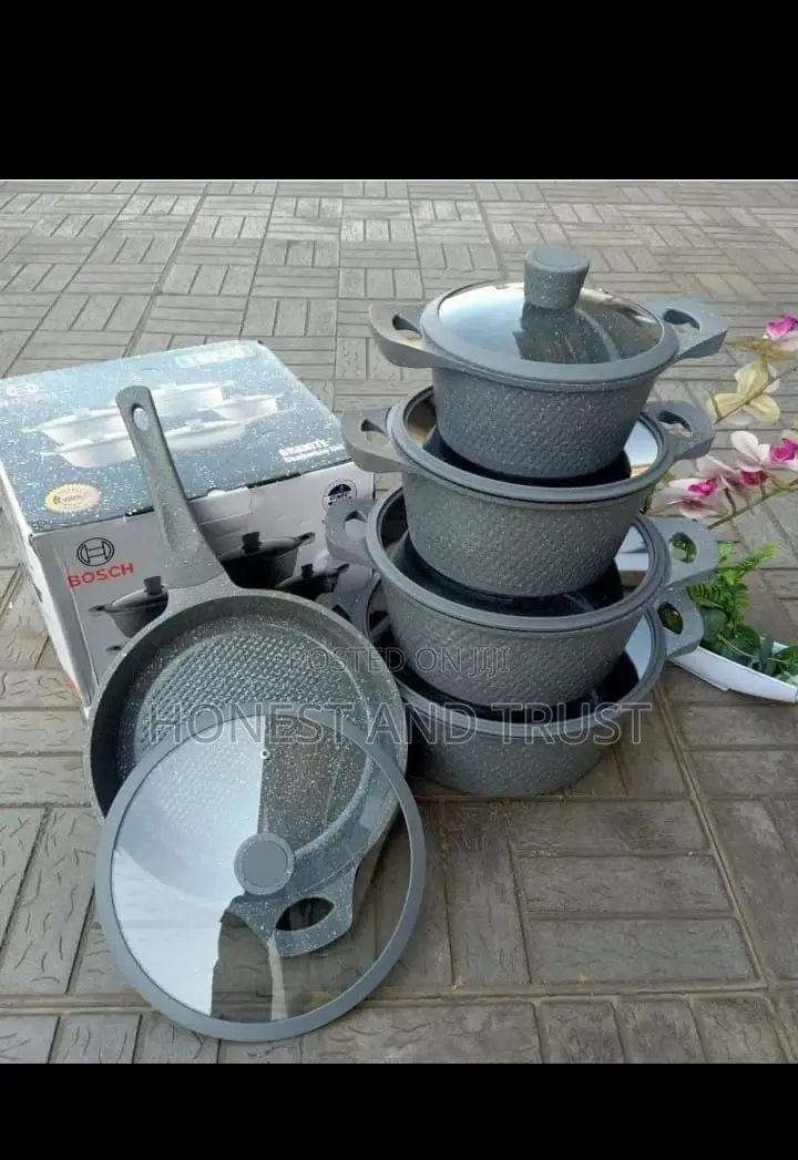 10 Pieces Silicone Bosch Cookware With Glass Lids