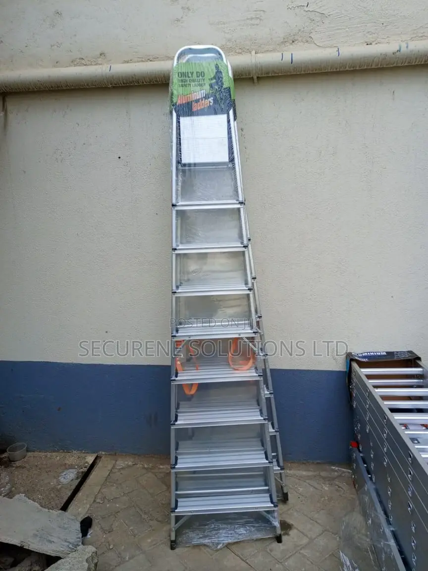 Aluminium 9 Steps Free Stand a Type Ladder