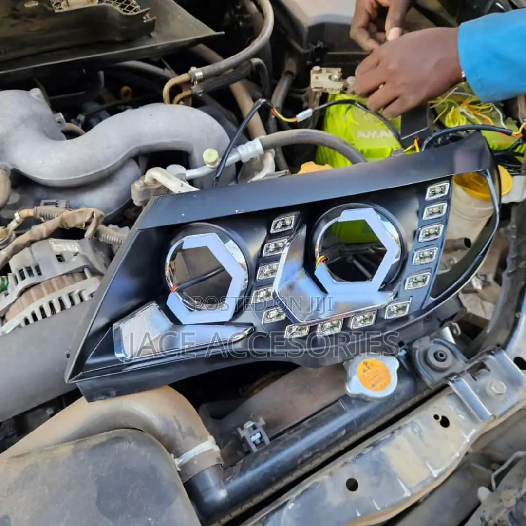 Hexagon Rings Headlight Decoeation