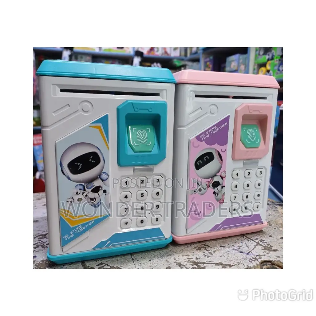 Piggy Bank With Fingers Print