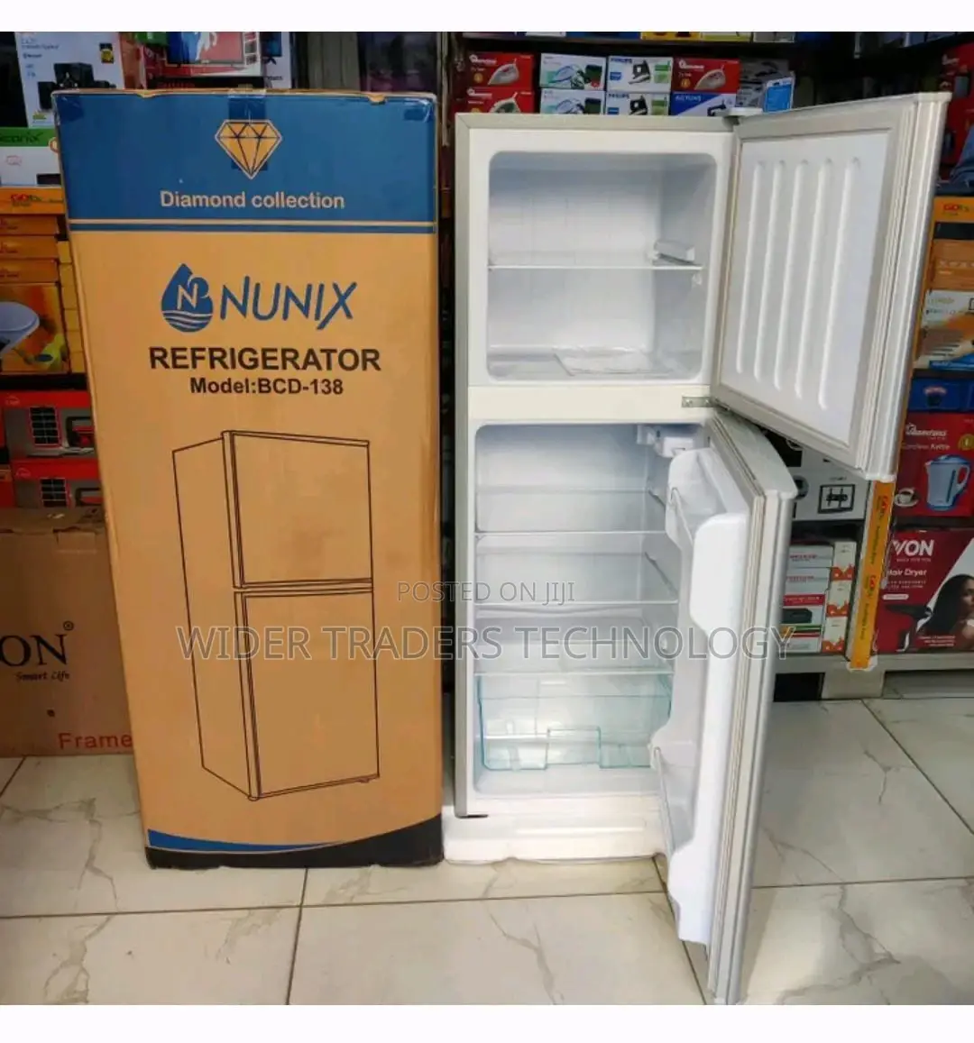 Nunix 138L DOUBLE Door Fridge.Capacity:138 Litres High