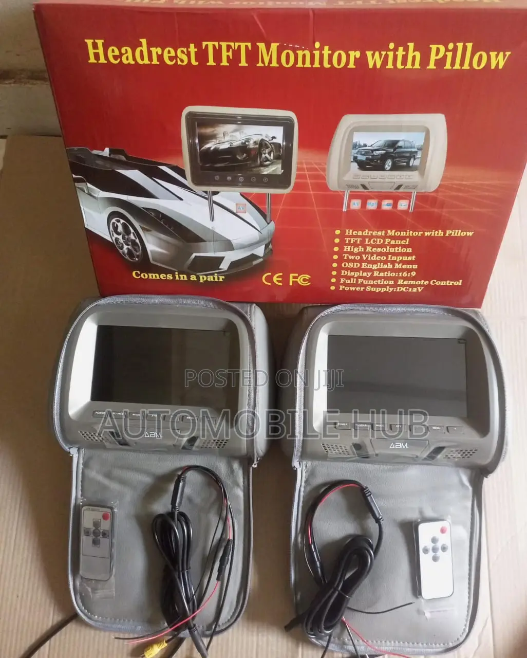 Black, Grey 7 Inch Touch Screen Car Headrest Screen Monitor