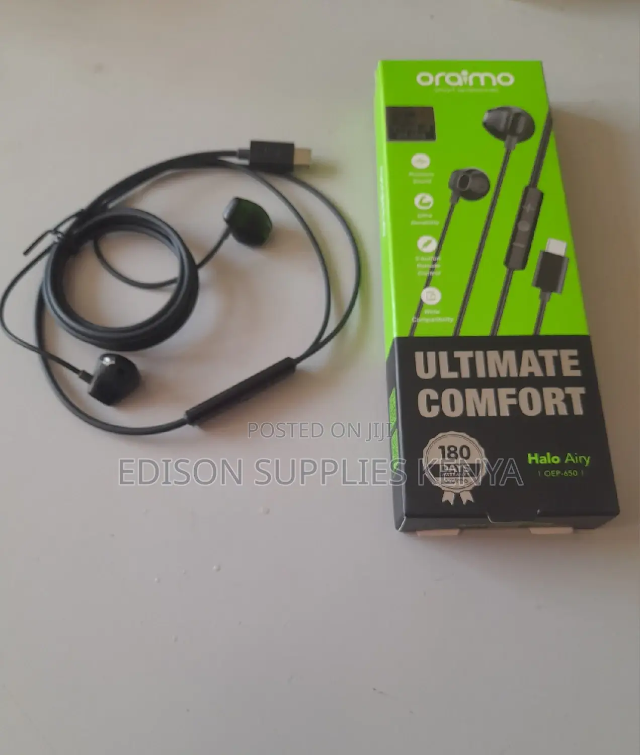 Earphones Usb C Oraimo Earphones Usb Type-C Plug Premium