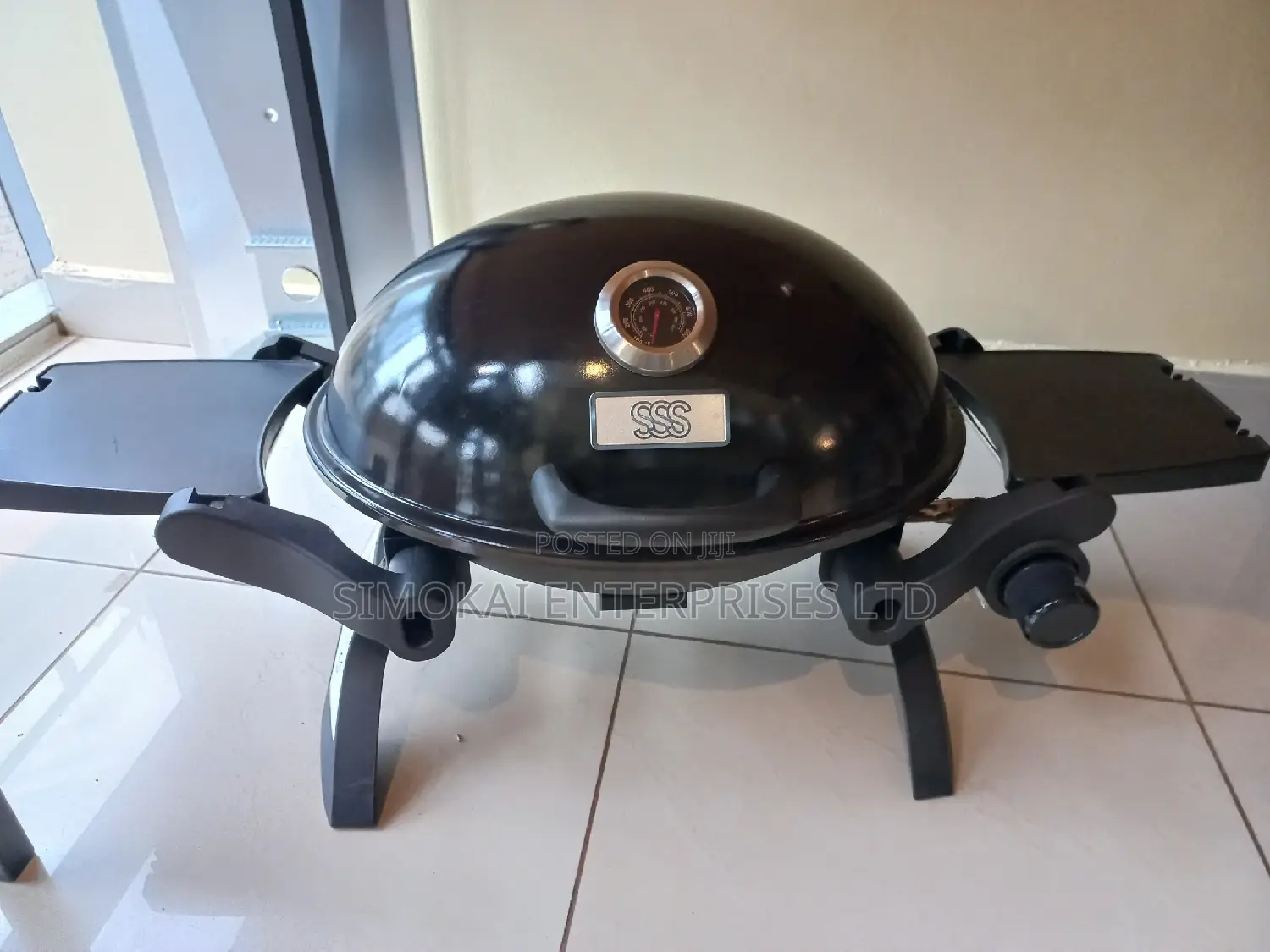 Portable Gas BBQ Grill Solid Cast Iron