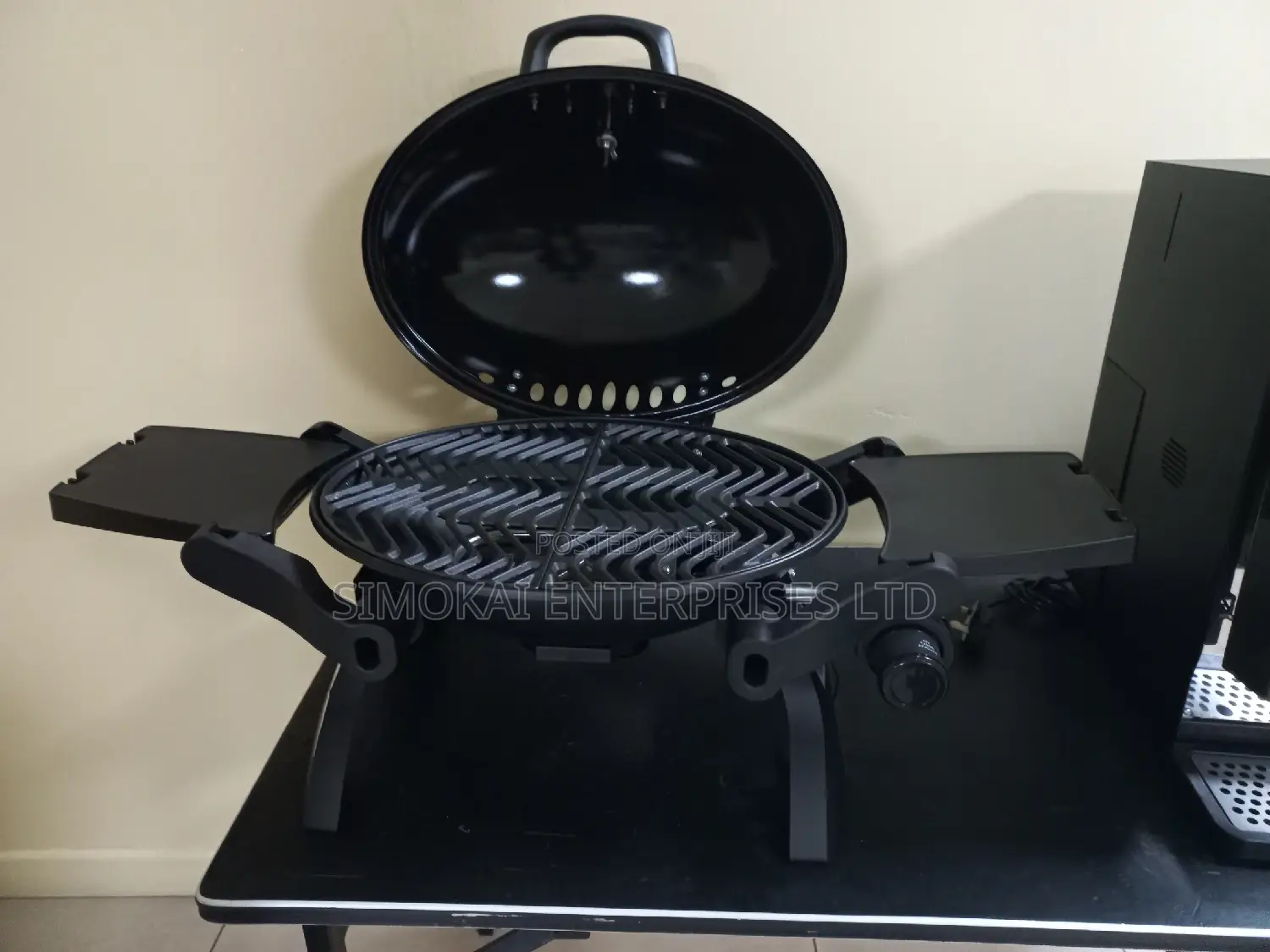 Portable Gas BBQ Grill Solid Cast Iron
