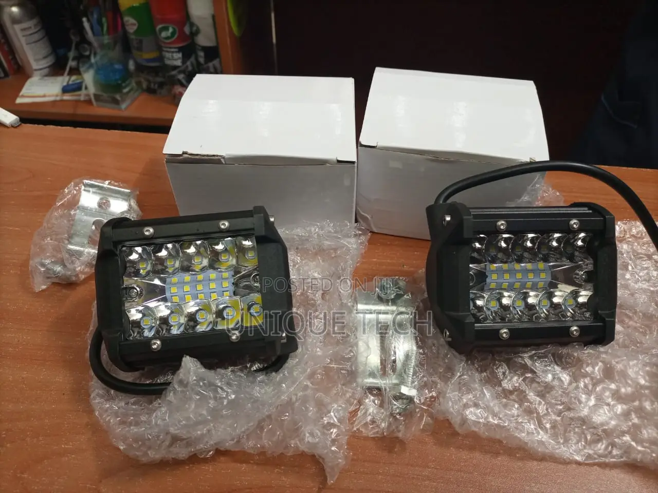 2PCS Flood Spotlight Combo Offroad Driving Fog Bar Light