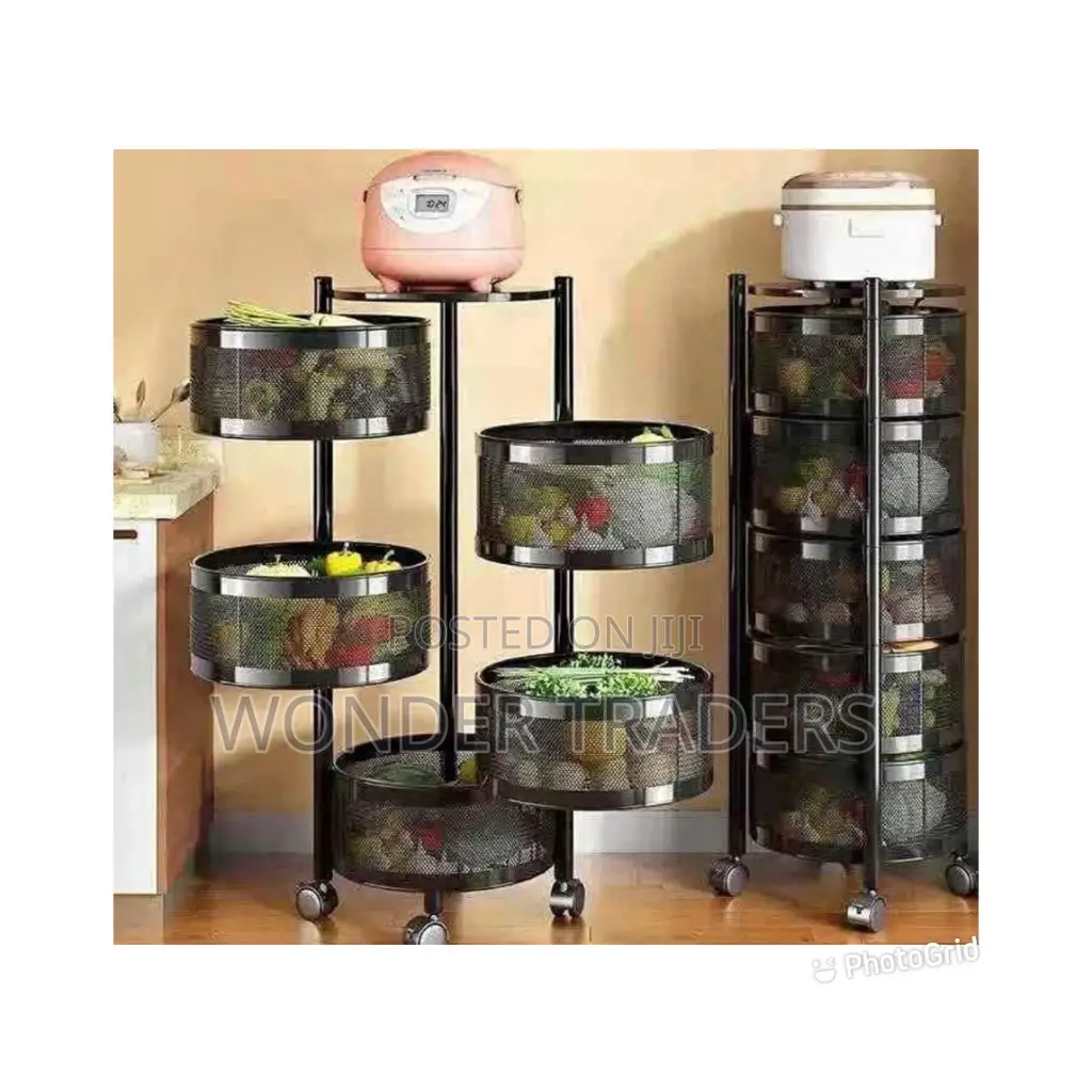 5 Tier Fruits/Vegetable Kitchen Storage Rack With Wheels