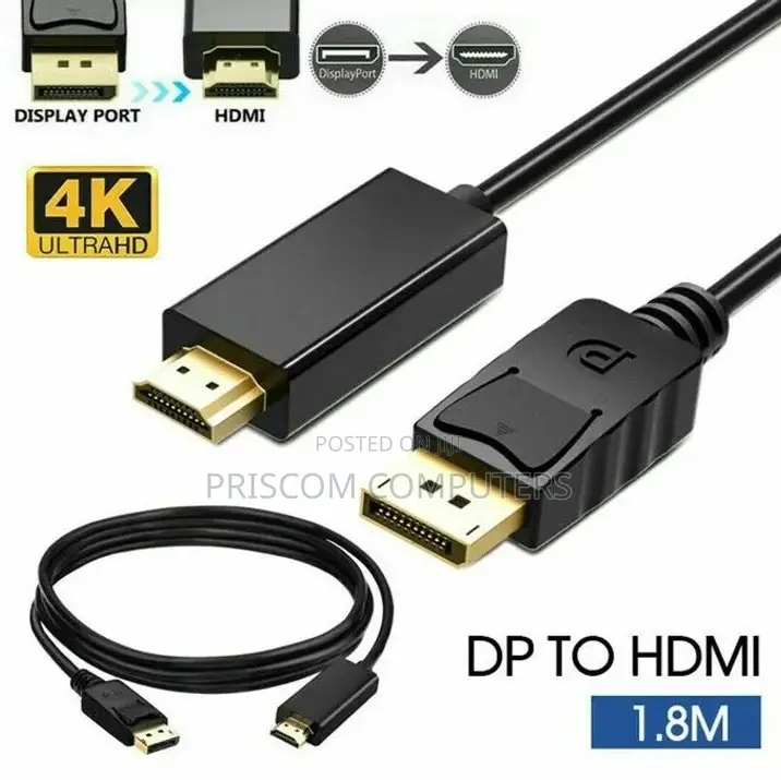 Displayport to HDMI Cable 1.8m DP to HDMI Adapter Converter