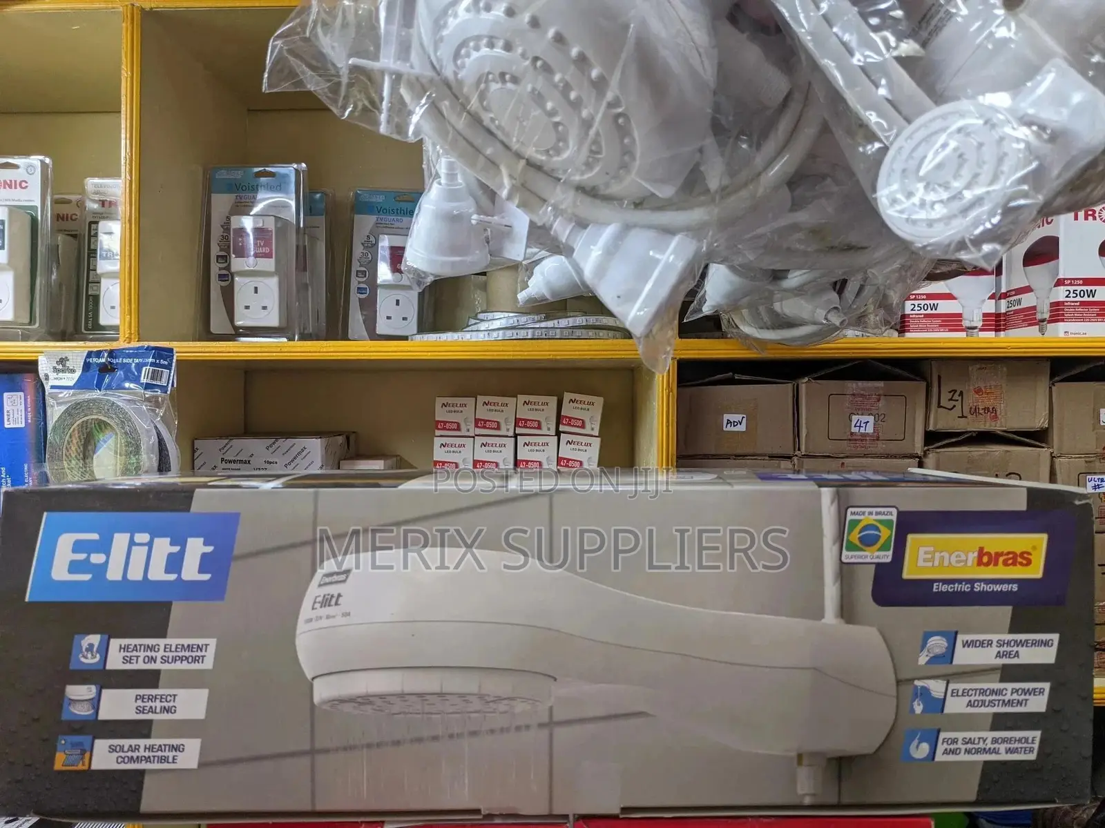 Enerbras E-litt Electronic Instant Shower Head Water Heater