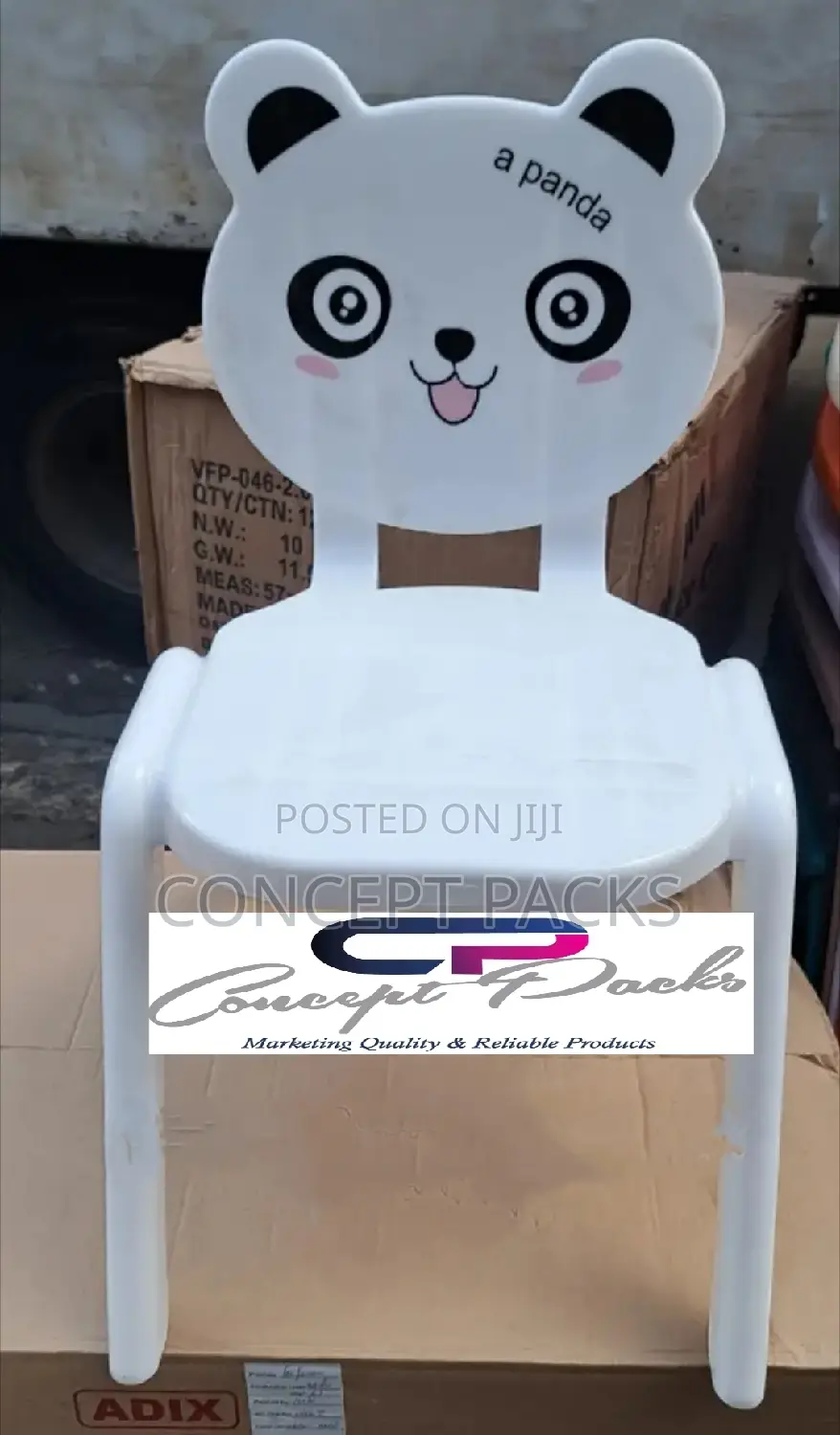 White Panda Children Chair
