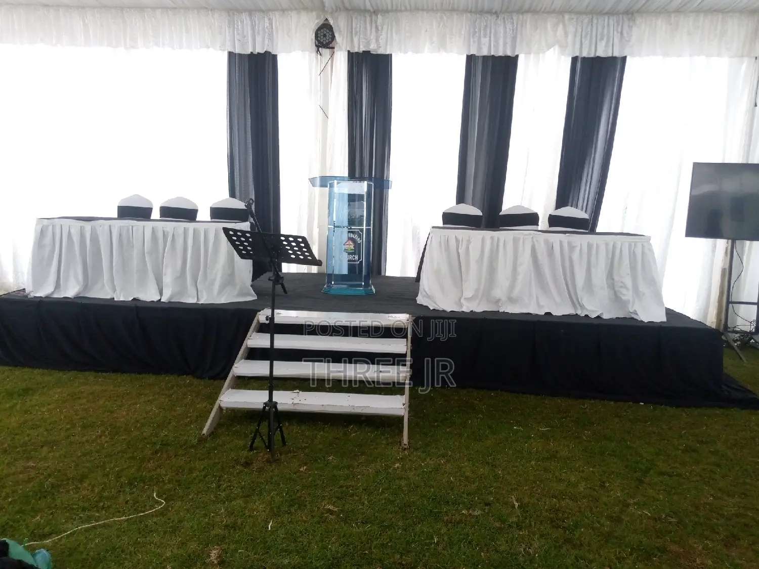 Stage Set Up for Cleargy in Funeral Service