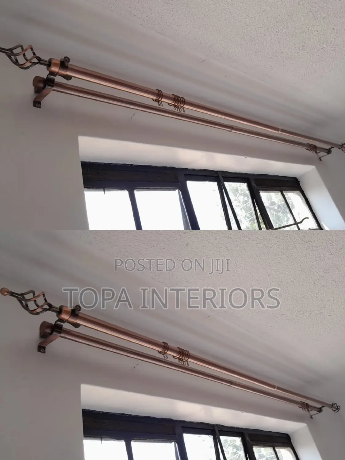 Ready to Pick 2m Double Curtain Rod Sets With All Accessories