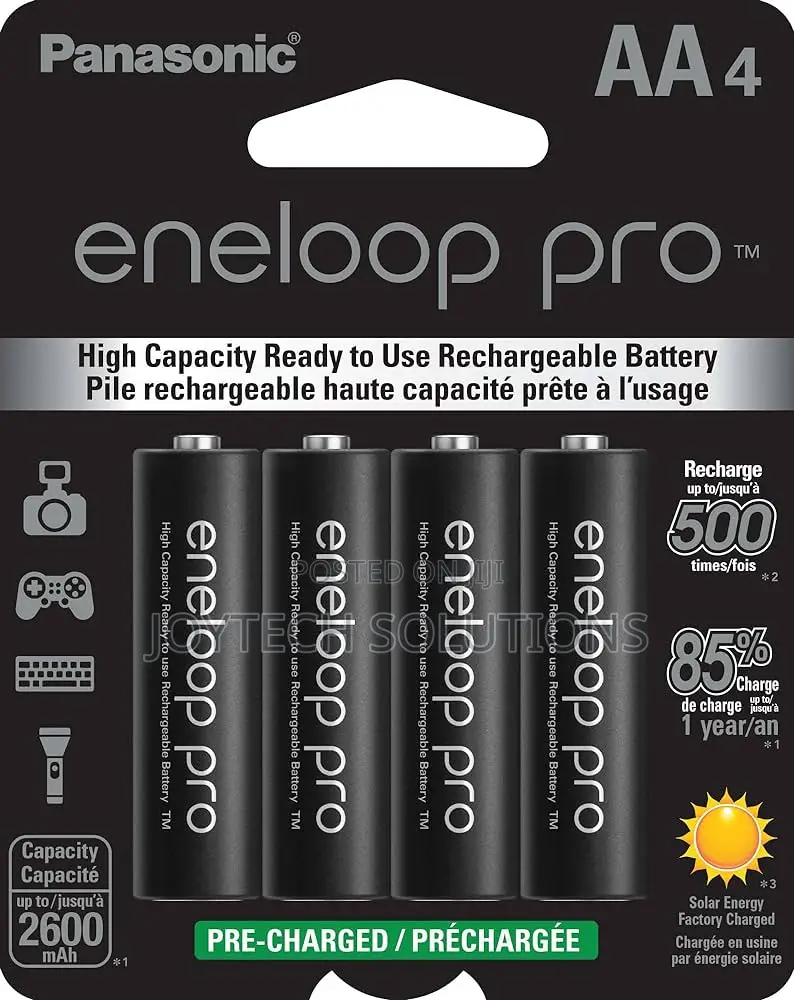 Double AA Rechargeable 2500MAH Panasonic Eneloop Batteries