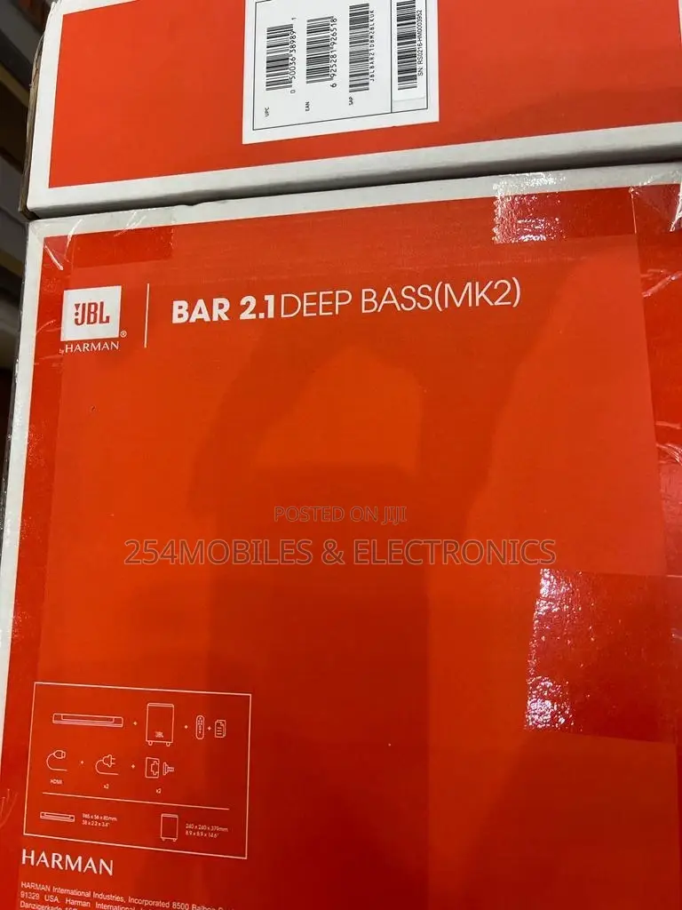 JBL 2.1ch Bar2.1 Deep Bass (Mk2) Soundbar 300w - Black