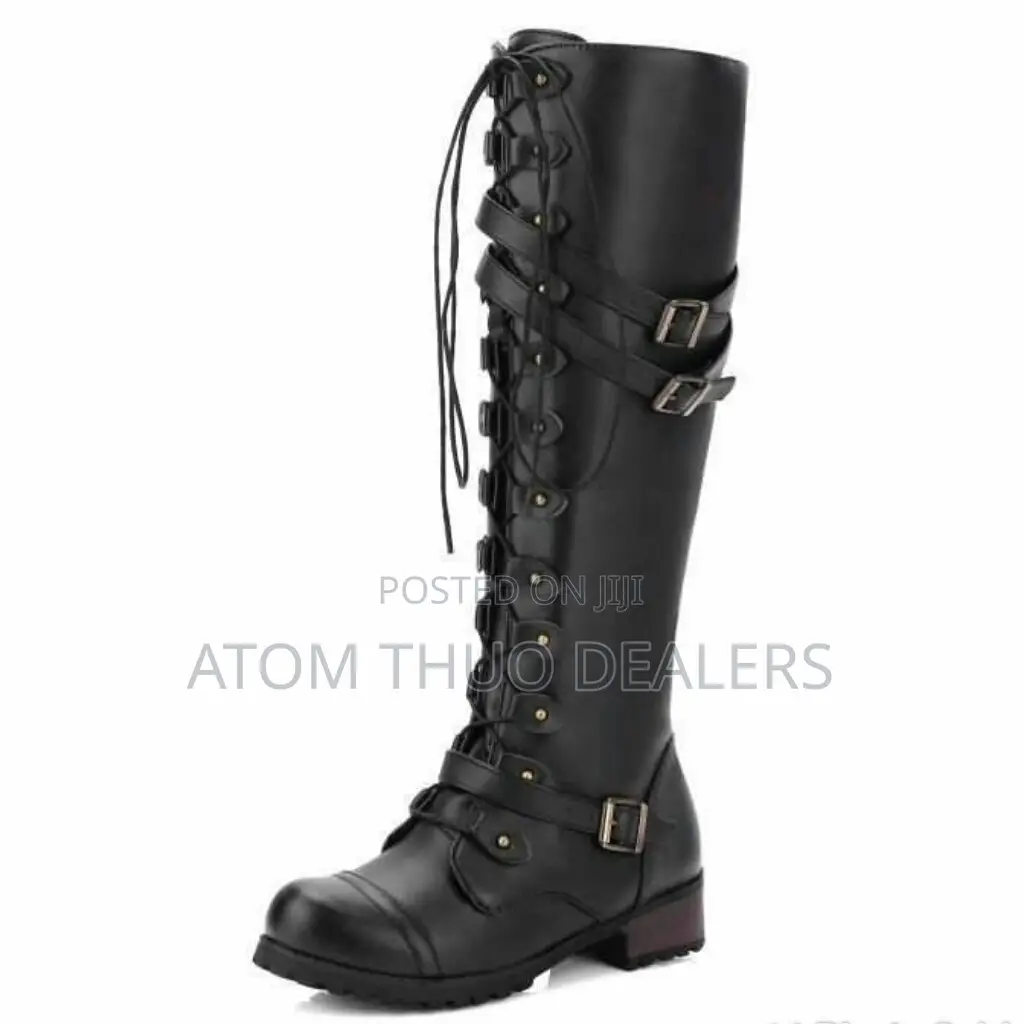Genuine Excellent Quality Ladies Leather Boots- Black