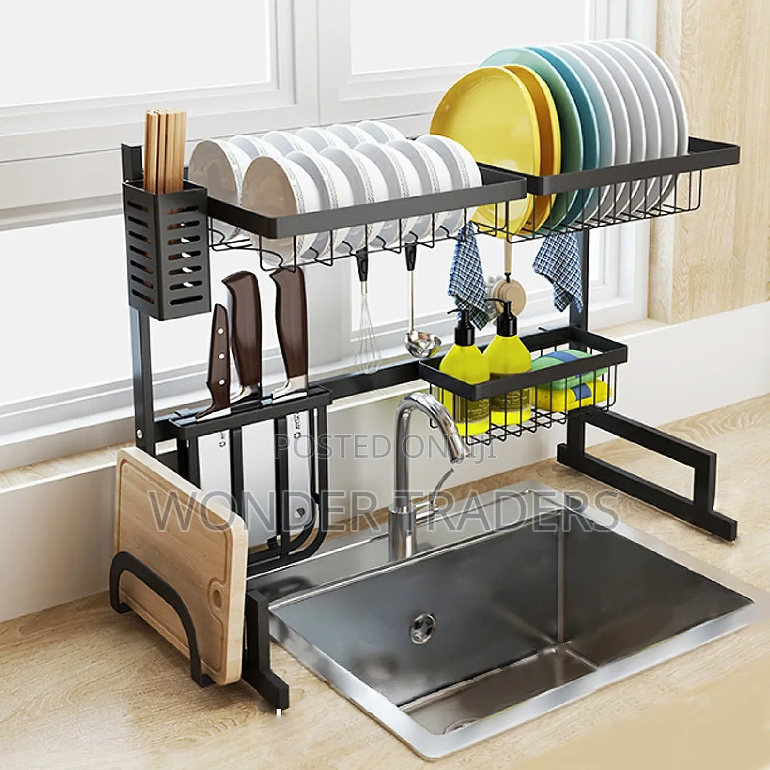 Multi-Function Dish Drying Rack Over the Sink