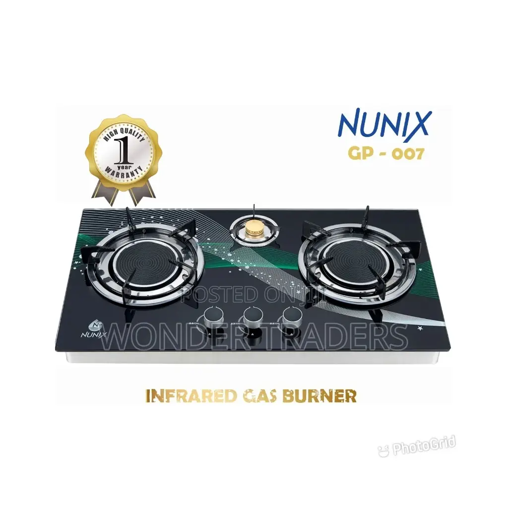 Nunix 3 Burner Glass Top Table Infrared Cooker