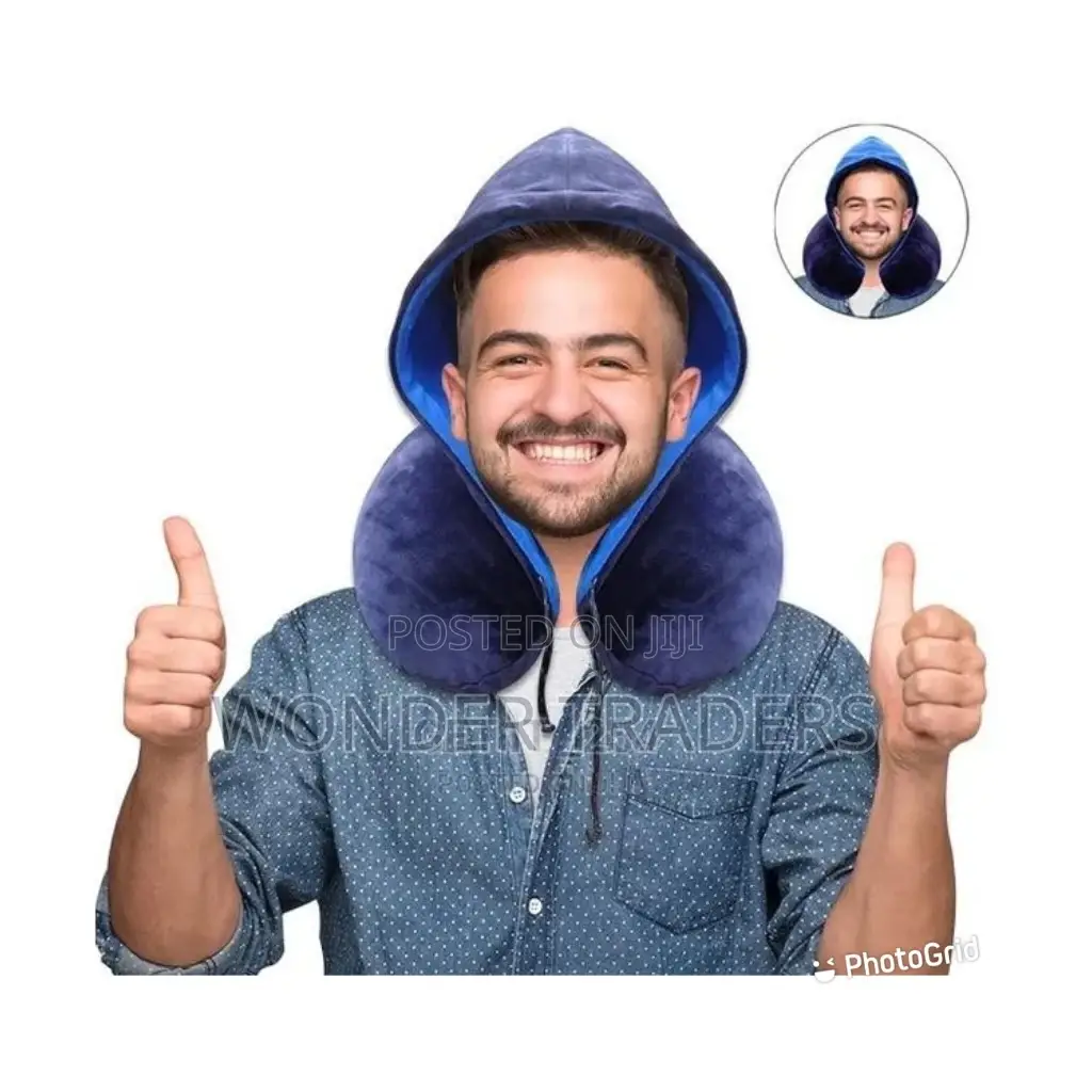 Microfiber Travel Neck Pillow With Hoodie