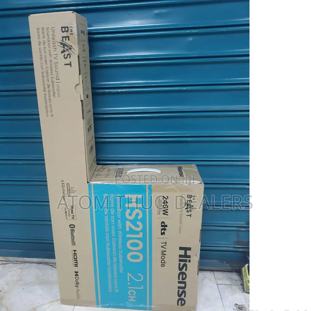 HS2100 Hisense 2.1CH Soundbar System With Wireless Subwoofer