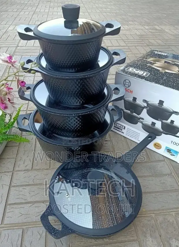 Bosch 11pc Cookware With Silicone Lid Covers