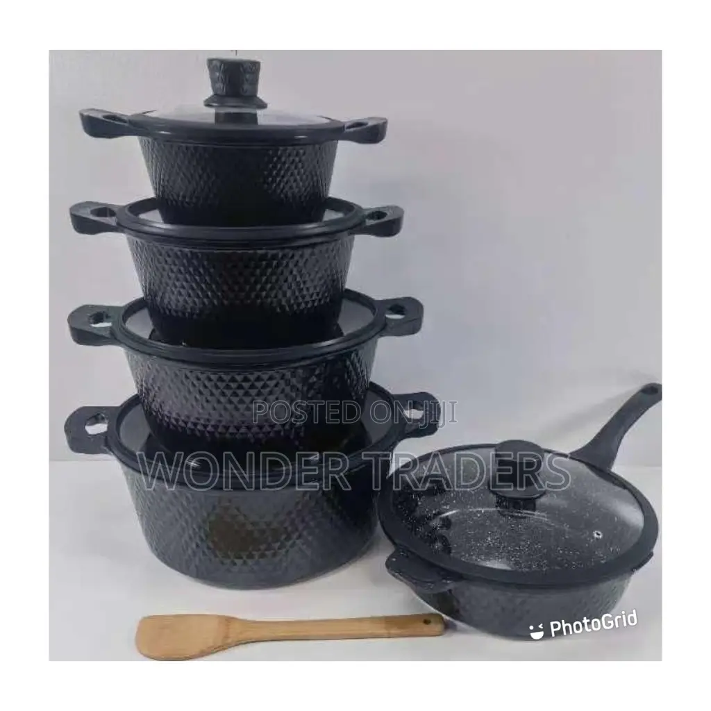 *_Bosch 11pc Granite Pot With Silicone Lid Covers*_