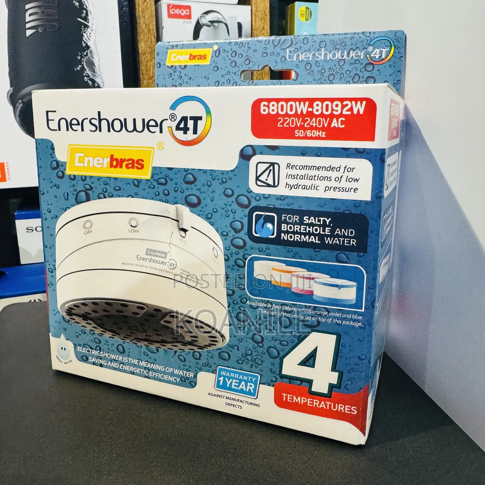 Enershower 4t!! Shower Head!! Ener Shower 4t!!