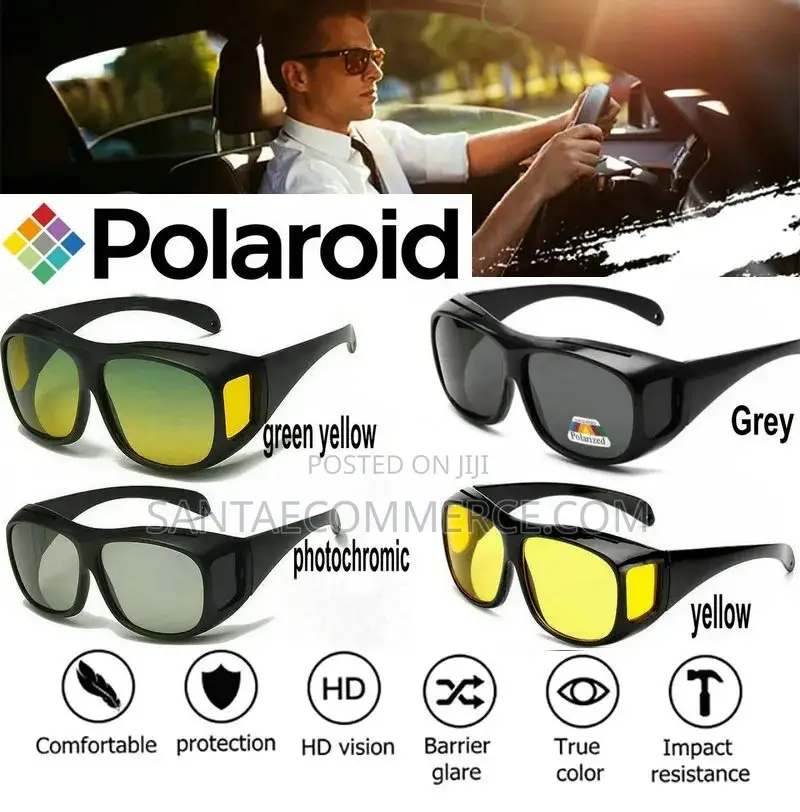 2 PCS HD Vision Wraparound Day And Night Vision Driving Glas